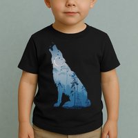 Silhouette Of The Howling Wolf Toddler T-Shirt
