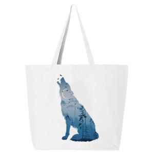 Silhouette Of The Howling Wolf 25L Jumbo Tote