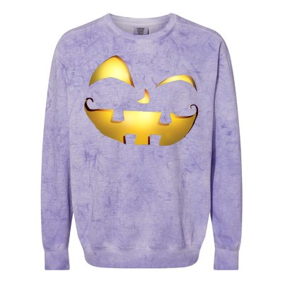 Silly Cool Jack O Lantern Face Colorblast Crewneck Sweatshirt