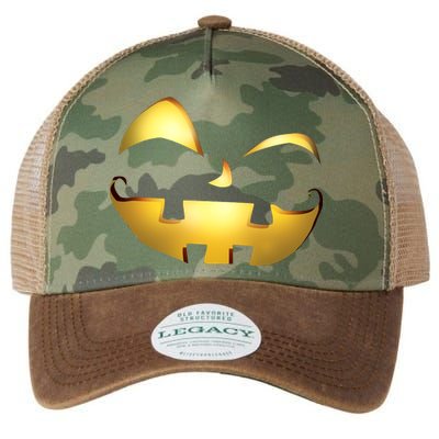 Silly Cool Jack O Lantern Face Legacy Tie Dye Trucker Hat