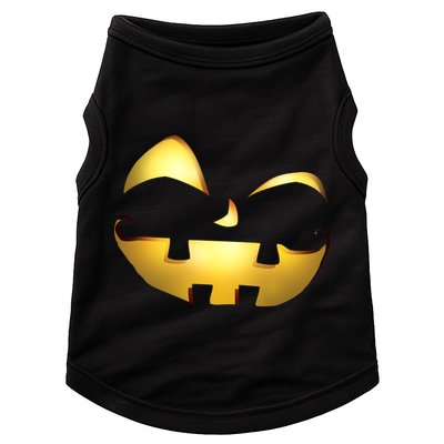 Silly Cool Jack O Lantern Face Doggie Tank
