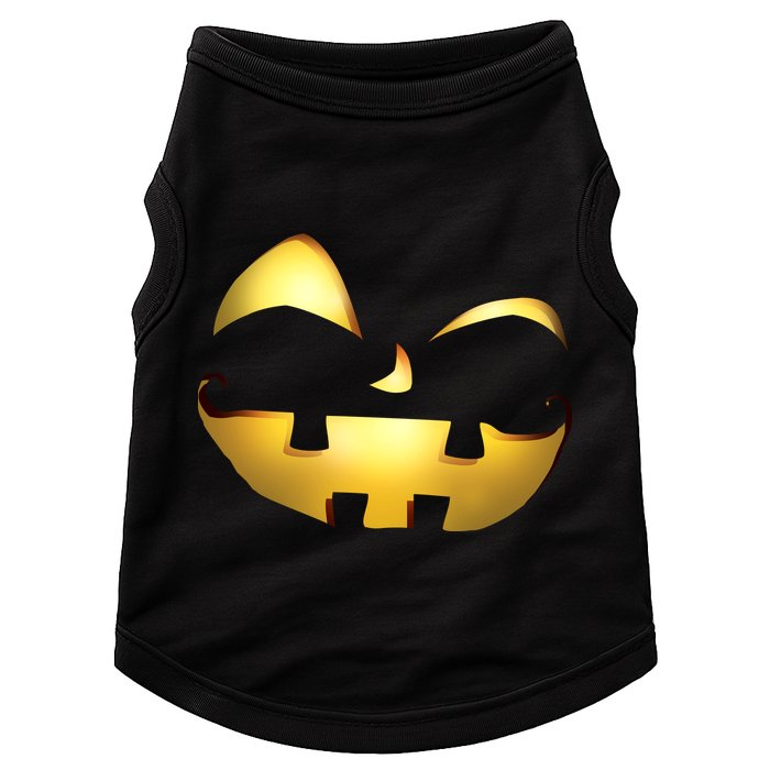 Silly Cool Jack O Lantern Face Doggie Tank