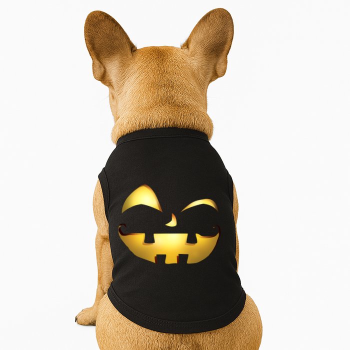 Silly Cool Jack O Lantern Face Doggie Tank