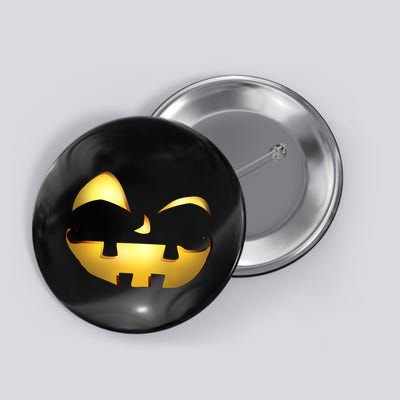 Silly Cool Jack O Lantern Face Button