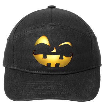 Silly Cool Jack O Lantern Face 7-Panel Snapback Hat