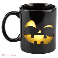 Silly Cool Jack O Lantern Face 11oz C Handle Ceramic Mug