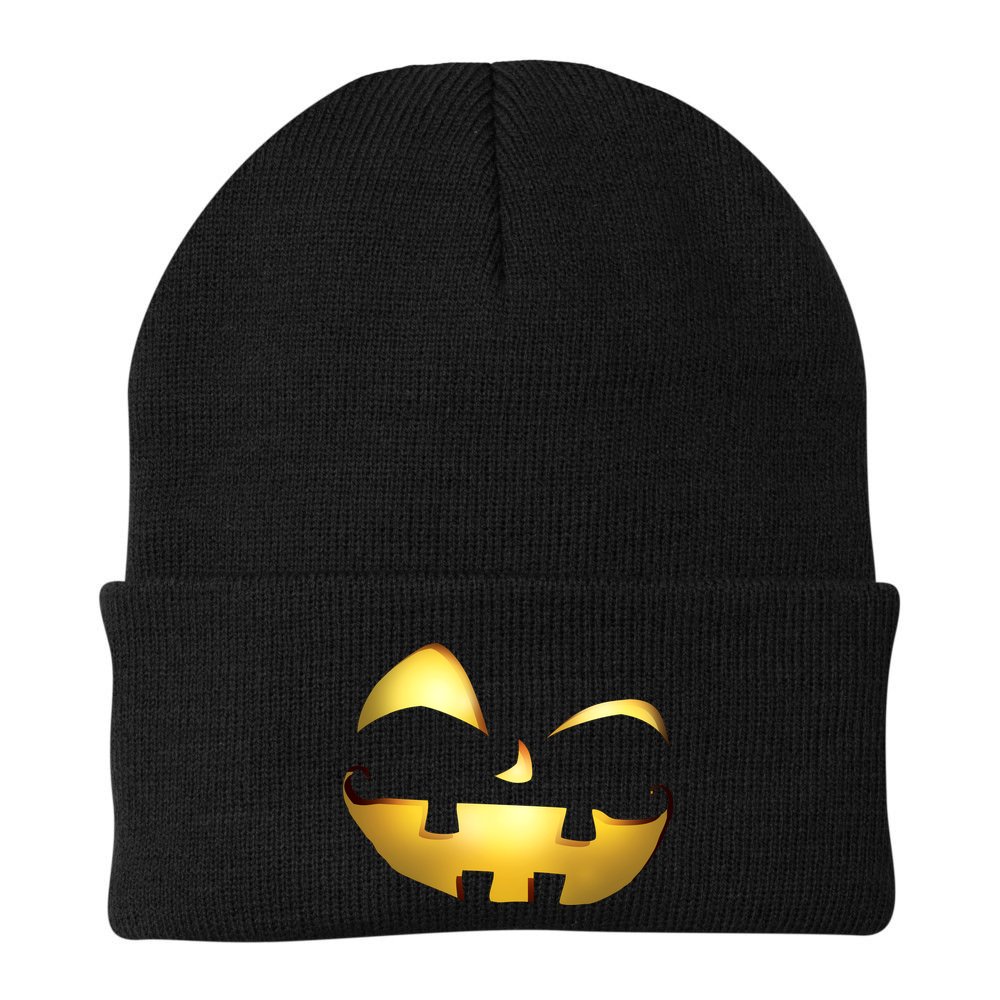 Silly Cool Jack O Lantern Face Beanie