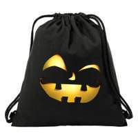 Silly Cool Jack O Lantern Face Drawstring Bag