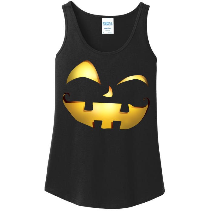 Silly Cool Jack O Lantern Face Ladies Essential Tank