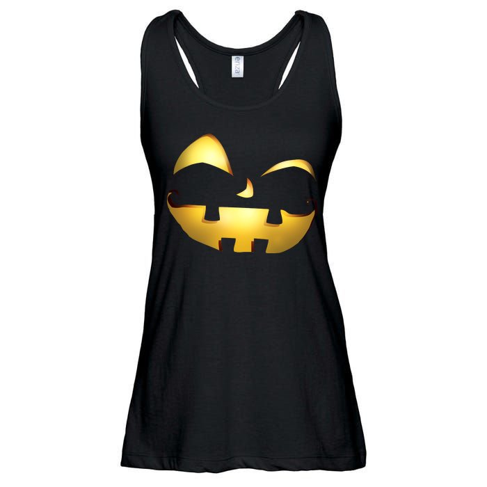 Silly Cool Jack O Lantern Face Ladies Essential Flowy Tank