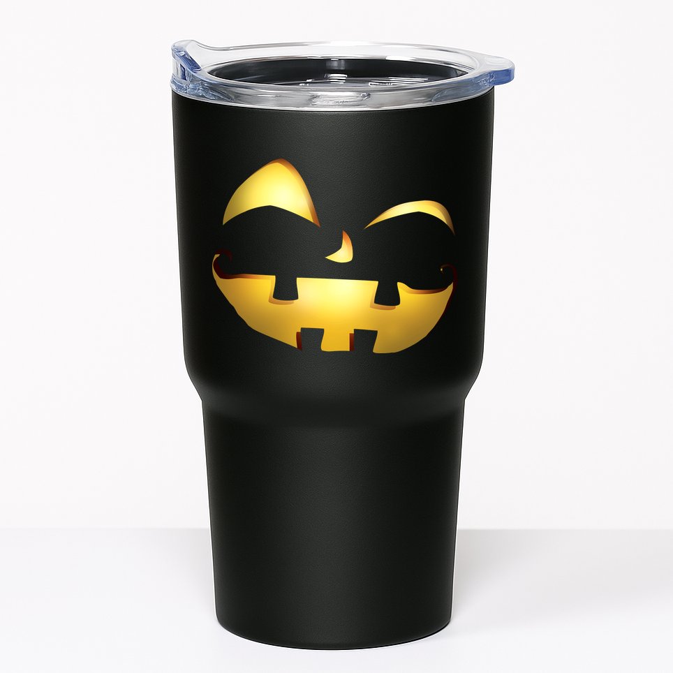 Silly Cool Jack O Lantern Face Tumbler