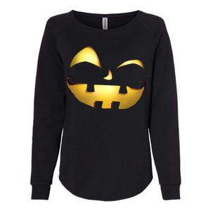 Silly Cool Jack O Lantern Face Womens California Wash Sweatshirt