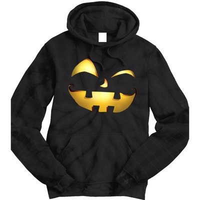 Silly Cool Jack O Lantern Face Tie Dye Hoodie