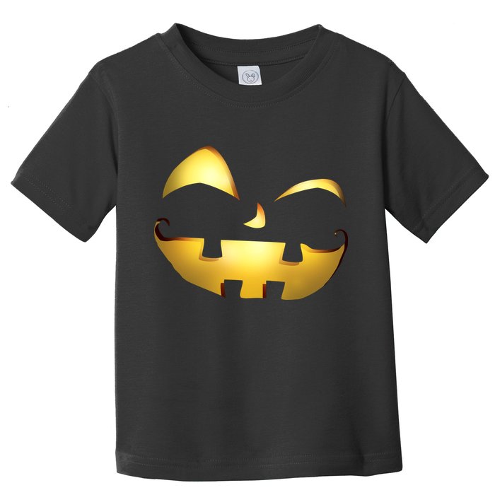 Silly Cool Jack O Lantern Face Toddler T-Shirt