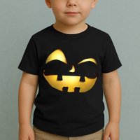 Silly Cool Jack O Lantern Face Toddler T-Shirt