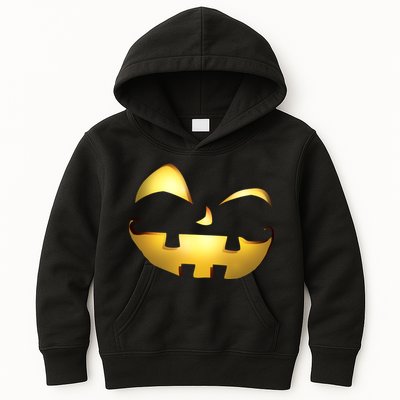 Silly Cool Jack O Lantern Face Kids Hoodie