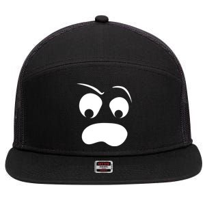 Silly Ghost Face 7 Panel Mesh Trucker Snapback Hat