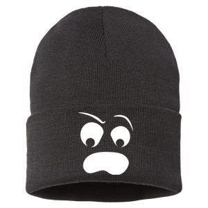 Silly Ghost Face Sustainable Knit Beanie