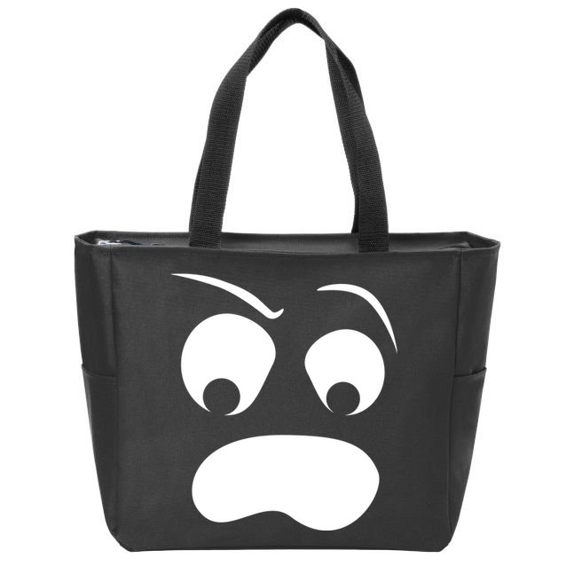 Silly Ghost Face Zip Tote Bag