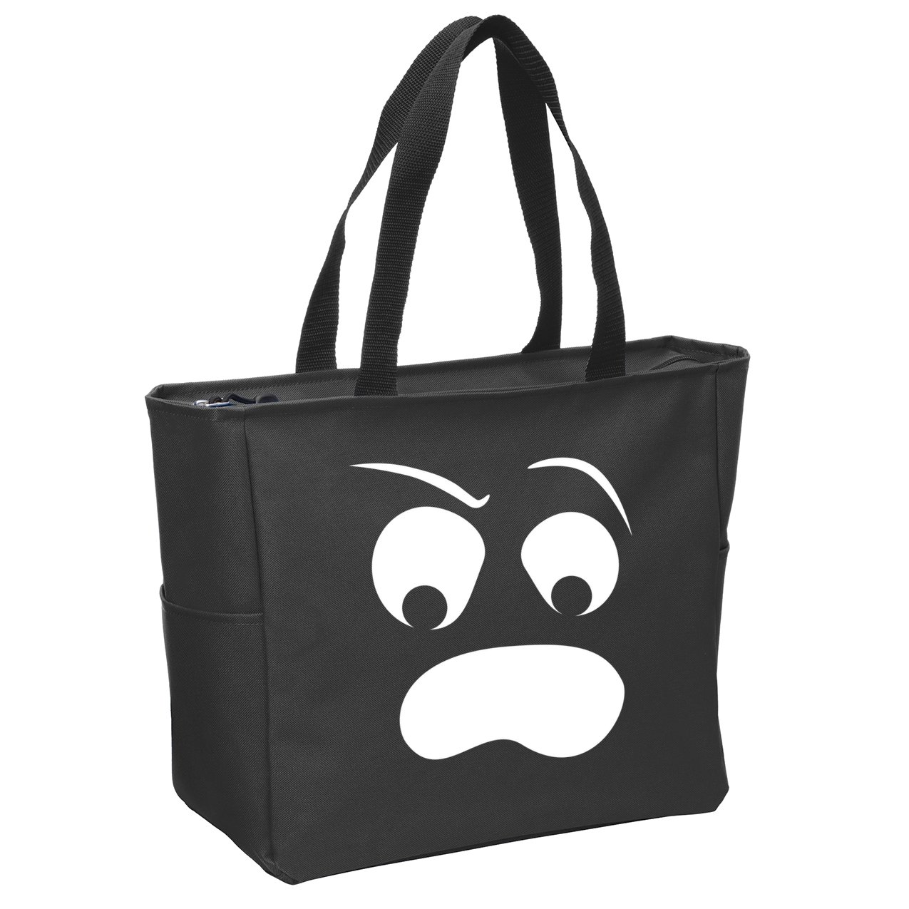 Silly Ghost Face Zip Tote Bag