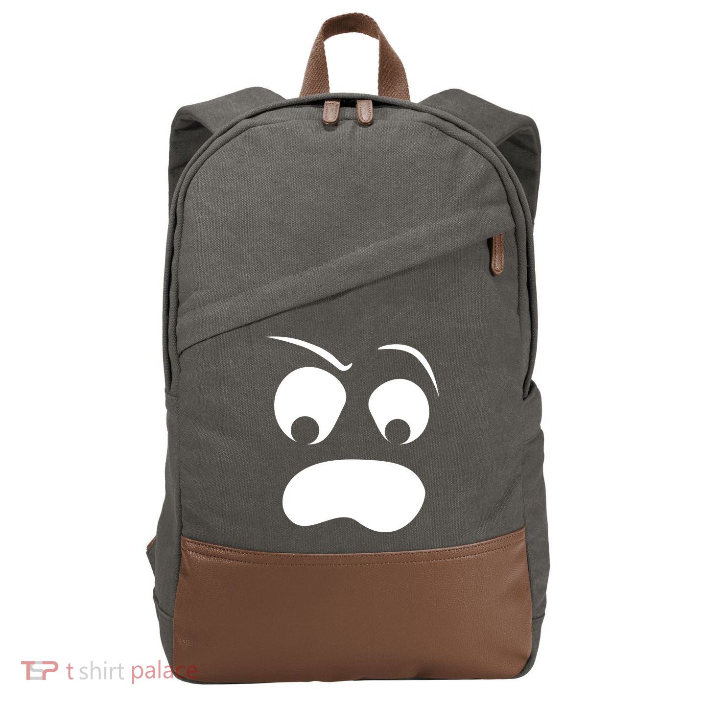 Silly Ghost Face Cotton Canvas Backpack