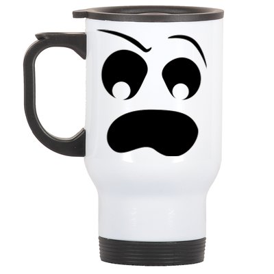 Silly Ghost Face Stainless Steel Travel Mug