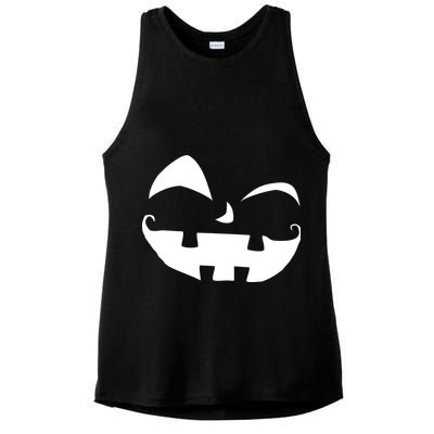 Silly Jack O' Lantern Face Ladies PosiCharge Tri-Blend Wicking Tank