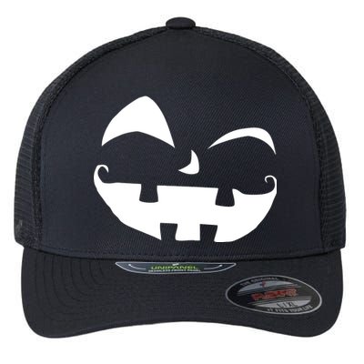 Silly Jack O' Lantern Face Flexfit Unipanel Trucker Cap