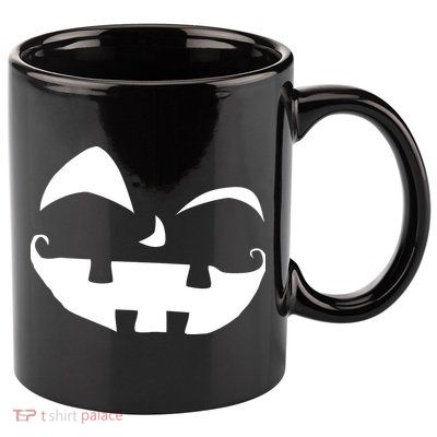 Silly Jack O' Lantern Face 11oz C Handle Ceramic Mug