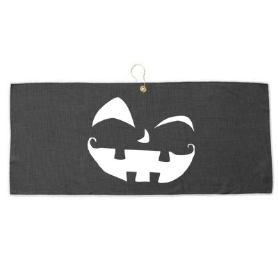 Silly Jack O' Lantern Face Large Microfiber Waffle Golf Towel