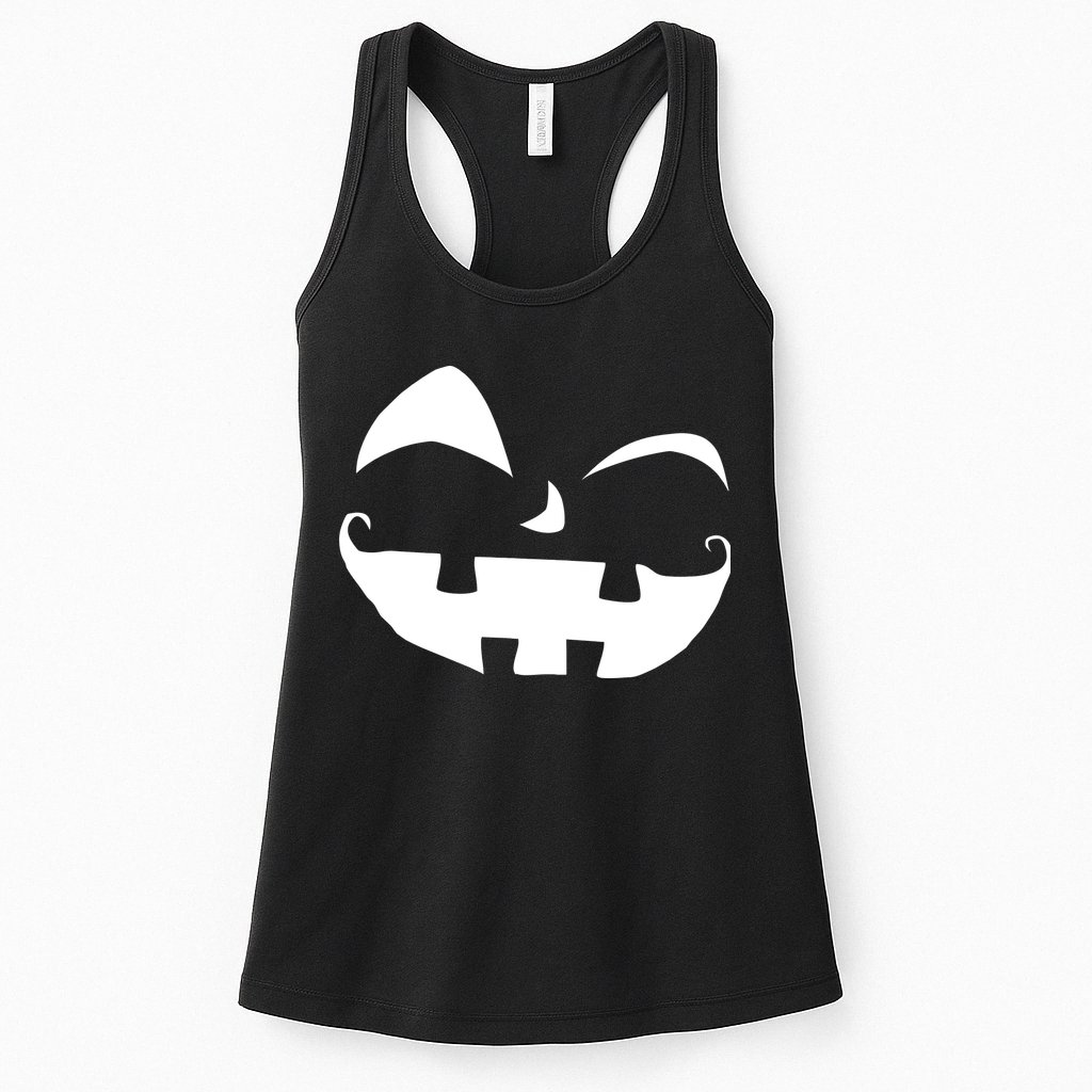 Silly Jack O' Lantern Face Womens Tank Top