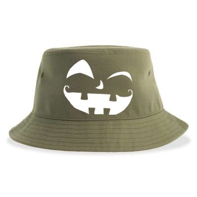 Silly Jack O' Lantern Face Sustainable Bucket Hat