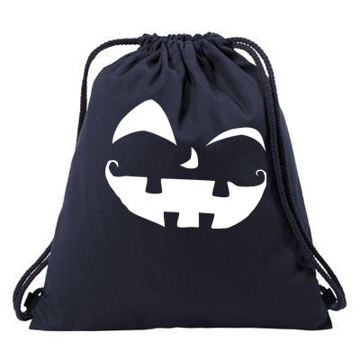 Silly Jack O' Lantern Face Drawstring Bag