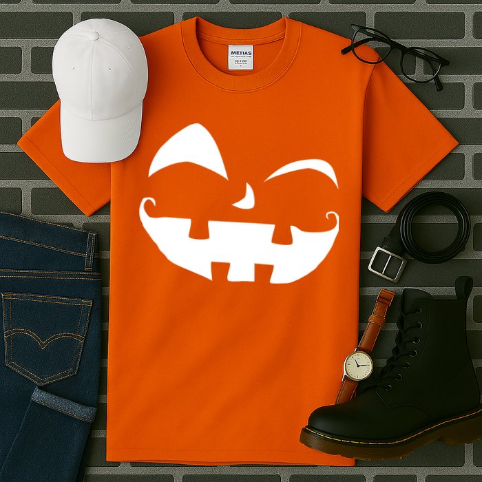 Silly Jack O' Lantern Face Tall T-Shirt