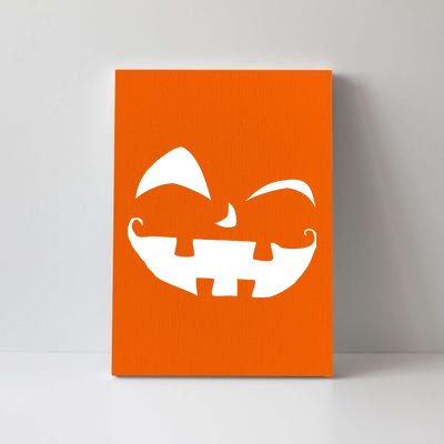 Silly Jack O' Lantern Face Canvas