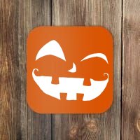 Silly Jack O' Lantern Face Coaster