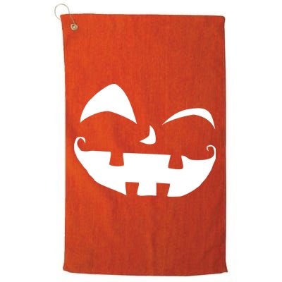 Silly Jack O' Lantern Face Golf Towel
