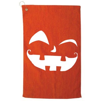 Silly Jack O' Lantern Face Platinum Collection Golf Towel