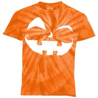 Silly Jack O' Lantern Face Kids Tie-Dye T-Shirt