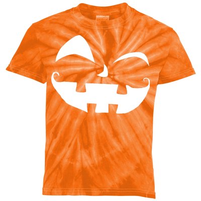 Silly Jack O' Lantern Face Kids Tie-Dye T-Shirt