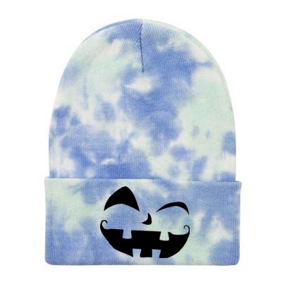 Silly Jack O' Lantern Face Tie Dye 12in Knit Beanie