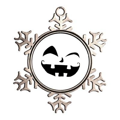 Silly Jack O' Lantern Face Metallic Star Ornament