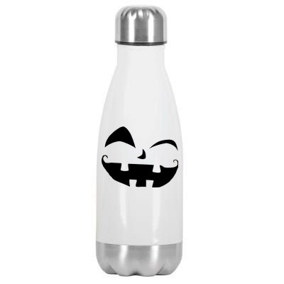 Silly Jack O' Lantern Face Stainless Steel Insulated Water Bottle