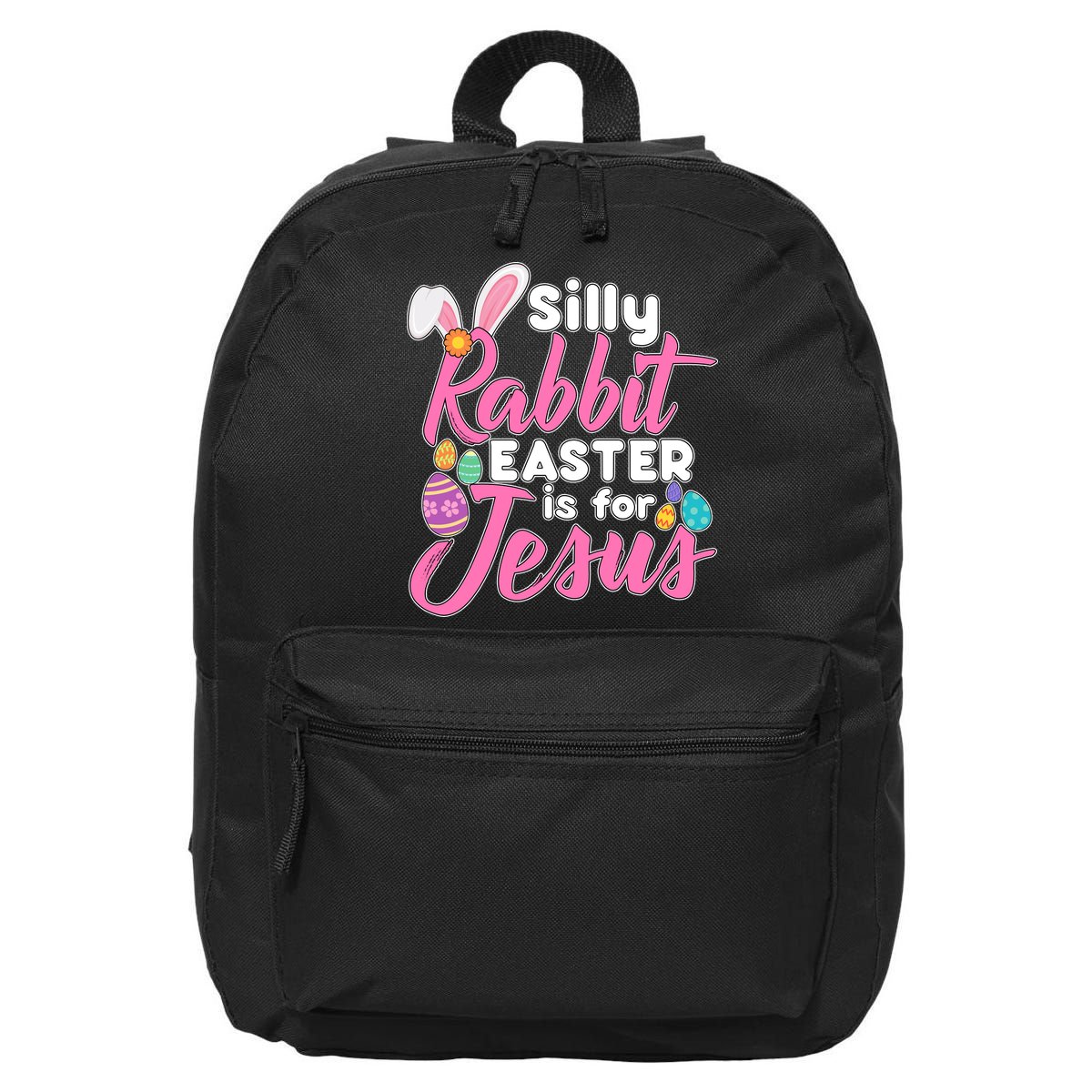 Silly Rabbit Easter Is For Jesus 16 in Basic Backpack