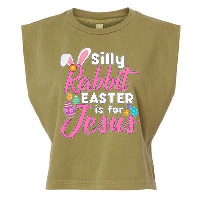 Silly Rabbit Easter Is For Jesus Garment-Dyed Women's Muscle Tee