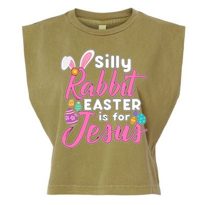 Silly Rabbit Easter Is For Jesus Garment-Dyed Women's Muscle Tee