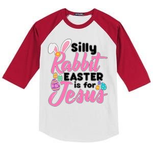 Silly Rabbit Easter Is For Jesus Kids Colorblock Raglan Jersey