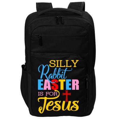 Silly Rabbit Easter is For Jesus Colorful Cross Impact Tech Backpack