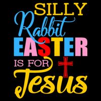 Silly Rabbit Easter is For Jesus Colorful Cross Backpack