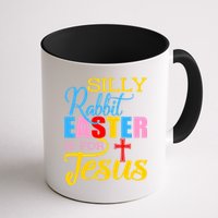 Silly Rabbit Easter is For Jesus Colorful Cross Mug